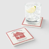 Personalisierter Realtor zu Client New Zuhause Steinuntersetzer (Seitenansicht)