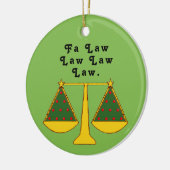 Personalisierter Rechtsanwalt Keepake Keramik Ornament (Links)