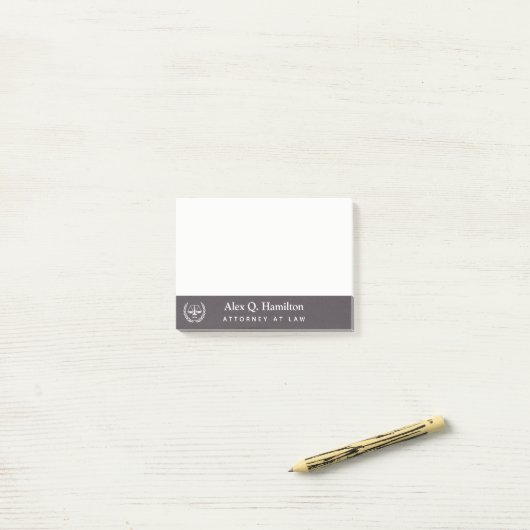 Personalisierter Rechtsanwalt Post-it Klebezettel (Auf Schreibtisch)