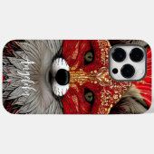 Personalisierter Red and Gold Abstrakt Fox Case-Mate iPhone Hülle (Rückseite (Horizontal))