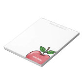 Personalisierter Red Apple Lehrer - Notepad Notizblock (Rotiert)