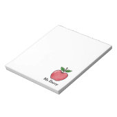 Personalisierter Red Apple Lehrer - Notepad Notizblock (Rotiert)