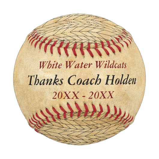 Personalisierter Red Baseball Coach Danke (Vorderseite)