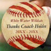 Personalisierter Red Baseball Coach Danke