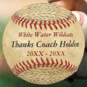 Personalisierter Red Baseball Coach Danke