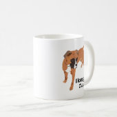 Personalisierter Red Boxer Dog Kaffeetasse (VorderseiteRechts)