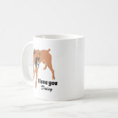 Personalisierter Red Boxer Dog Kaffeetasse (Vorderseite Links)