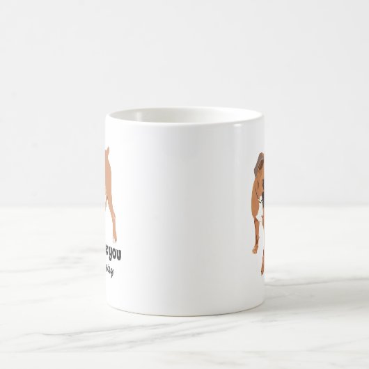 Personalisierter Red Boxer Dog Kaffeetasse (Mittel)