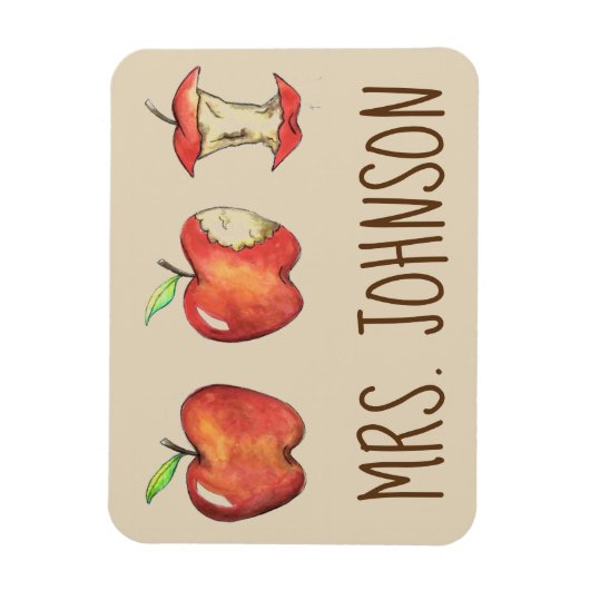 Personalisierter Red Delicious Apple für den Lehre Magnet (Vertikal)