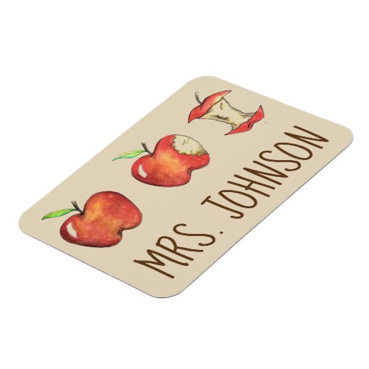 Personalisierter Red Delicious Apple für den Lehre Magnet (Linke Seite)