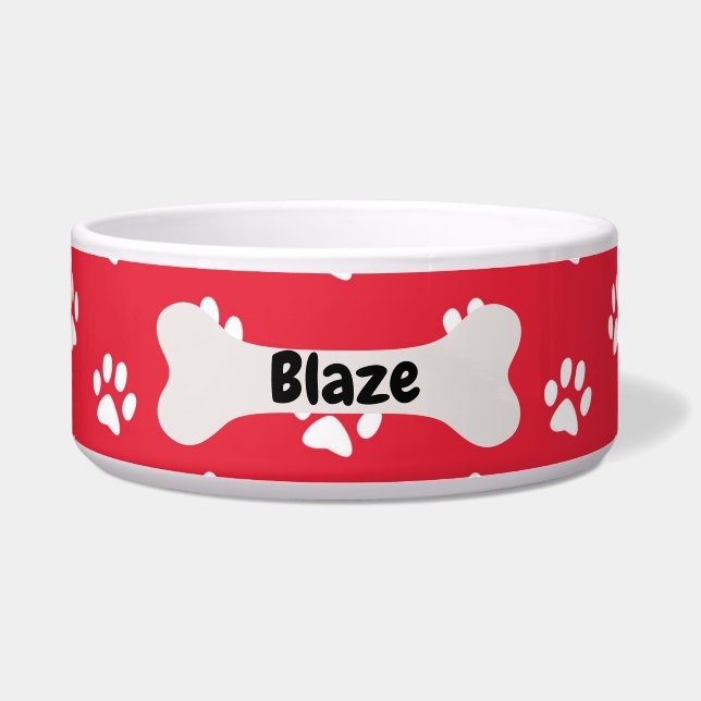 Personalisierter Red Dog Puppenkopf Napf (Vorderseite)