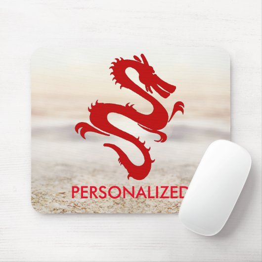 Personalisierter Red Dragon Mouse Pad Mousepad (Mit Mouse)