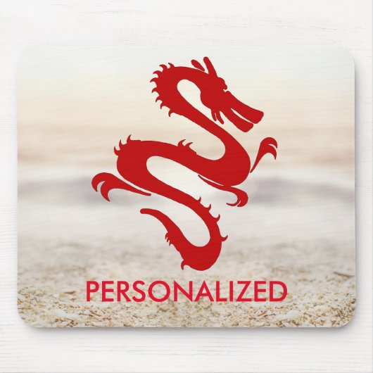 Personalisierter Red Dragon Mouse Pad Mousepad (Vorne)