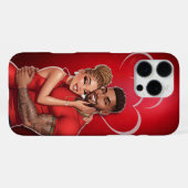 Personalisierter Red Glamour Couple Phone Case iPhone Hülle (Rückseite (Horizontal))