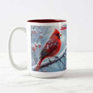 Personalisierter Red Kardinal Coffee Cup, Kardinal Zweifarbige Tasse