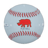 Personalisierter Red Rhino Player Baseball (Vorderseite)