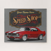 Personalisierter Red Speed Shop Puzzle (Horizontal)