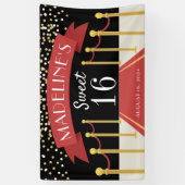 Personalisierter Red Teppich Thema 16 . Geburtstag Banner (Vertikal)
