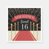 Personalisierter Red Teppich Thema 16 . Geburtstag Serviette (Vorderseite)