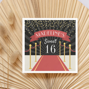 Personalisierter Red Teppich Thema 16 . Geburtstag Serviette