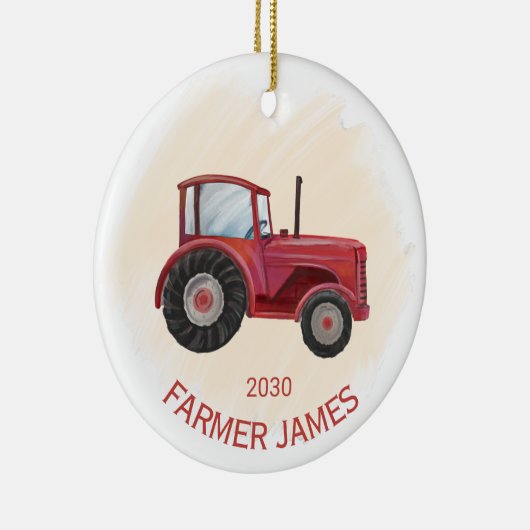 Personalisierter Red Traktor Weihnachtsschmuck (Rechts)
