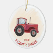 Personalisierter Red Traktor Weihnachtsschmuck (Links)