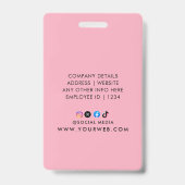 Personalisierter Red White Service Hund Ausweis (Rückseite)