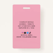 Personalisierter Red White Service Hund Ausweis (Rückseite)