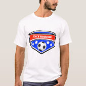 Personalisierter Red-, White- und Blue-Soccer T-Shirt (Vorderseite)