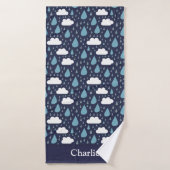 Personalisierter Regen und Wolken Badehandtuch (Badehandtuch)