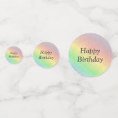 Personalisierter Regenbogen 100. Geburtstag Konfetti (Rückseiten)