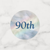 Personalisierter Regenbogen, 90. Geburtstag Konfetti (Klein Vorderseite)