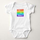 Personalisierter Regenbogen Baby Jersey Bodysuit Baby Strampler (Vorderseite)