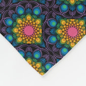 Personalisierter Regenbogen Blumenstrauß Fossilien Fleecedecke (Ecke)