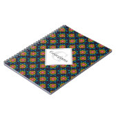 Personalisierter Regenbogen Blumenstrauß Fossilien Notizblock (Linke Seite)