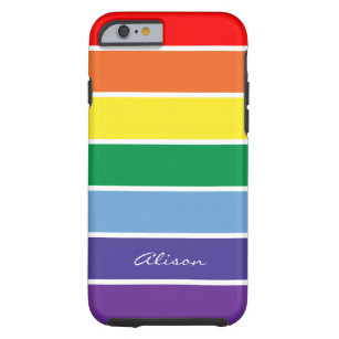 Personalisierter Regenbogen Brite Tough iPhone 6 Hülle