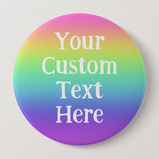 Personalisierter Regenbogen-Button-On-Button Button (Vorderseite)