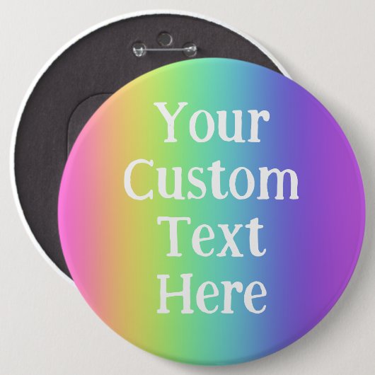 Personalisierter Regenbogen-Button-On-Button Button (Vorne & Hinten)