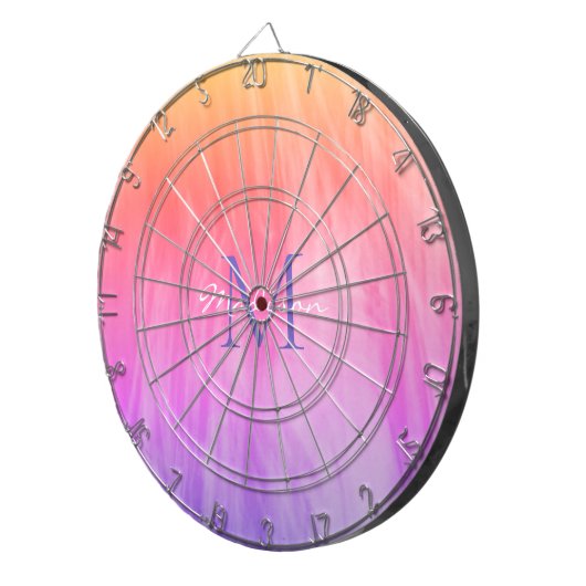 Personalisierter Regenbogen Dartscheibe (Vorderseite rechts)