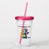 Personalisierter Regenbogen-Drache Acryltrinkbecher (Rückseite)