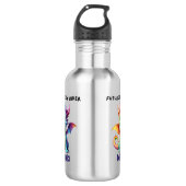 Personalisierter Regenbogen-Drache Edelstahlflasche (Vorderseite)