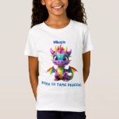 Personalisierter Regenbogen-Drache T-Shirt (Vorderseite)