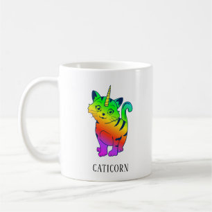 Personalisierter Regenbogen Einhorn Katze Lover Ge Kaffeetasse