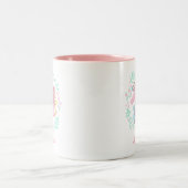 Personalisierter Regenbogen-Einhorn Zweifarbige Tasse (Mittel)