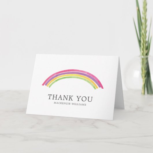 Personalisierter Regenbogen für Wasserfarben Danke (Vorderseite)