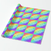 Personalisierter Regenbogen Geschenkpapier (Ungerollt)