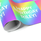 Personalisierter Regenbogen Geschenkpapier (Rolleneckpunkt)