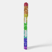 Personalisierter Regenbogen-Glitzer Streifen Case-Mate iPhone Hülle (Rückseite / Rechts)