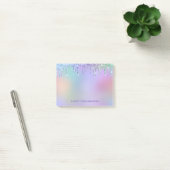 Personalisierter Regenbogen-glitzernd Post-it Klebezettel (Büro)