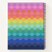 Personalisierter Regenbogen Gradient Elegant Notizblock (Rückseite)